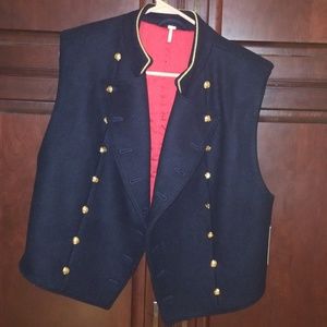 Free people military style vest